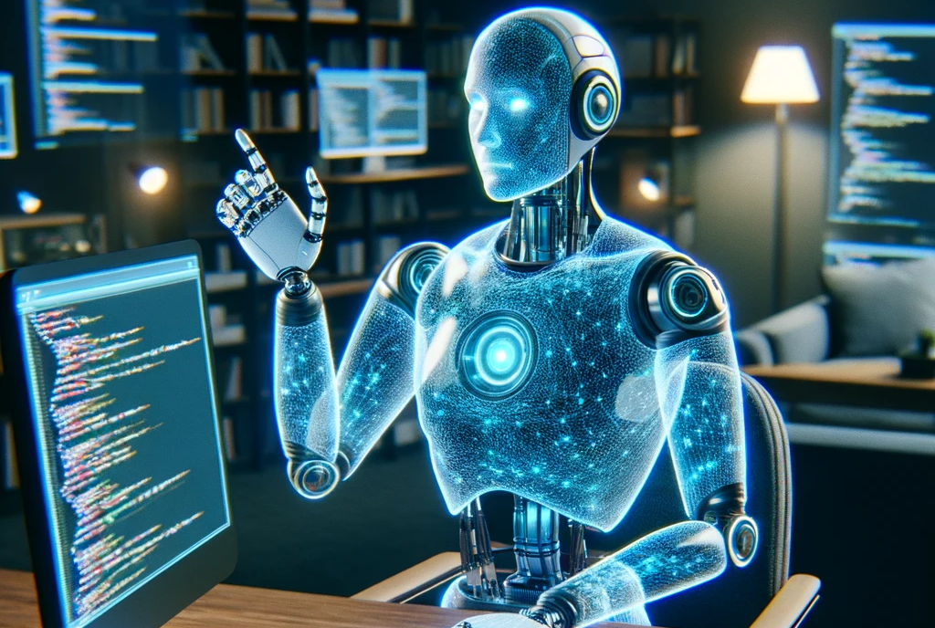 robot at computer